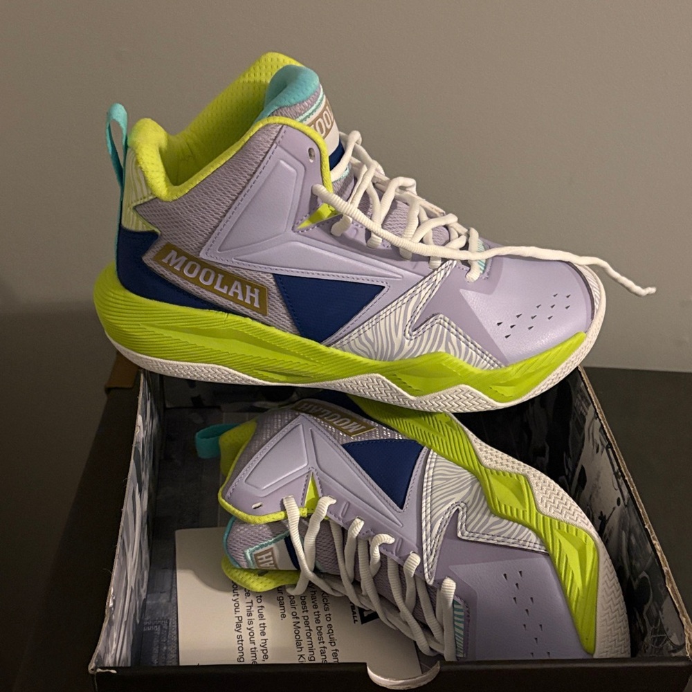 Unisex High-Top Sneakers - Purple and Blue